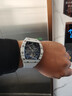 布加迪（BONEST GATTI）水晶殼德國手表男士全自動(dòng)機械表輕奢防水運動(dòng)腕表生日禮物送男友 【霸氣長(cháng)城】白殼黑面白膠帶 曬單實(shí)拍圖