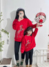 NASA STONE兒童紅色衛衣秋冬款2026年馬年本命年衣服男女大童拜年服加絨上衣 紅色春秋款【款一】 130 尺碼推薦【45-62斤】 曬單實(shí)拍圖