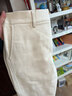 塔馳密司（touchmiss）TOUCH MISS冬季加厚保暖休閑褲女高腰松緊腰純色百搭九分褲子LSY 米色 28 曬單實(shí)拍圖