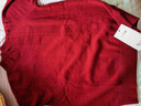 恒源祥100%羊毛半高領(lǐng)時(shí)尚提花女式羊毛衫 暗紅    L 165/88A   曬單實(shí)拍圖