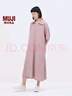MUJIIDEE 女式 平紋 短袖連衣裙 女裝裙子25年夏季 連身裙 GA45CC5S 煙熏粉色 L (165/88A) 曬單實(shí)拍圖