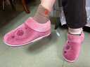 回力國風(fēng)棉拖鞋包跟女士冬季保暖加絨加厚家居鞋室內防滑家用棉鞋女 皮紅  40-41 曬單實(shí)拍圖
