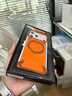 興百興（XingBaiXing）【無(wú)邊框 頭層牛皮】適用iPhone17promax手機殼真皮蘋(píng)果17pro外殼防摔磁吸式金屬支架商務(wù)高檔男女 iPhone17promax-橙色【金屬支點(diǎn)殼】 曬單實(shí)拍圖