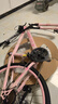 ICOLOUR自行車(chē)成人山地車(chē)公路賽車(chē)單車(chē)騎行變速內走線(xiàn)學(xué)生男女青少年 【薔薇粉】超強減震-鋼架輻條輪 26寸24速（160-180cm） 曬單實(shí)拍圖