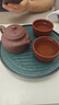 陶瓷孔雀綠茶盤(pán)家用小型干泡茶臺圓形茶具瀝水茶托盤(pán)客廳茶幾茶海 垂簾茶盤(pán)-25*25*4.5cm綠色 曬單實(shí)拍圖