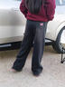 女童牛仔褲春秋季2025新款女大童一體絨褲子兒童闊腿褲初中學(xué)生潮 黑色【加絨加厚款】 160 曬單實(shí)拍圖