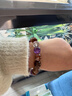靈菲精品黑金超七紫水晶女男士手串發(fā)晶水晶手鏈生日禮物12mm證書(shū)  曬單實(shí)拍圖