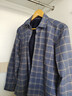杉杉（FIRS）【純棉加絨】保暖襯衫男長(cháng)袖加厚冬季全棉法蘭絨襯衣 鉑灰格 40 曬單實(shí)拍圖