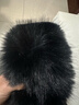 韓版仿狐貍毛珍珠對扣圍脖毛領(lǐng)子圍巾純色加厚保暖仿皮草圍秋冬女 黑色 曬單實(shí)拍圖