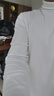 拇指白小T三代水云棉秋冬長(cháng)袖T恤男士?jì)煞I(lǐng)易穿搭白T 白色 2XL 曬單實(shí)拍圖