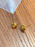 中國黃金（CHINA GOLD）玫瑰花黃金耳釘女18K金時(shí)尚耳飾跨新年跨新年禮物送女友老婆生日 18K黃金玫瑰花耳釘-加重版/證書(shū)禮盒 曬單實(shí)拍圖