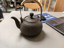 唯古陶瓷燒水壺黑陶煮茶壺提梁養生壺大號單個(gè)家用電陶爐碳爐明火戶(hù)外 雅黑螺旋壺（1150ml） 曬單實(shí)拍圖