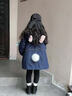 元氣小猴羽絨服女童朱迪兔子警官衣服兒童冬季加厚派克服白鴨絨外套大童冬 深藍色 130 cm 曬單實(shí)拍圖
