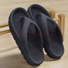 七色紡人字拖鞋男士四季戶(hù)外穿防滑沙灘夾趾室內居家用涼拖 黑色 44-45 曬單實(shí)拍圖