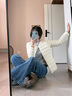 翊尚美羽絨棉服內膽短外套女冬新款女羊毛內膽輕薄上衣外穿小香風(fēng)外套 白色 【精選羊毛100%填充】 XL 【120-140斤】 曬單實(shí)拍圖