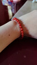 鈳洛迪雅天然川料南紅手串男女收藏滿(mǎn)色肉原礦無(wú)膠裂單圈款手鏈本命年禮物 6.5MM小米珠【手超細的小姐姐】 曬單實(shí)拍圖
