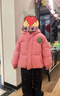 papa爬爬冬季新品兒童羽絨服男女寶寶連帽保暖外套 粉色 100 曬單實(shí)拍圖