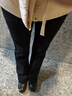 真維斯（Jeanswest）牛仔褲女微喇2025秋季小個(gè)子高腰顯瘦馬蹄喇叭女褲子黑色L 曬單實(shí)拍圖
