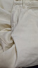 XWI[防透小白褲]XWI欣未磨毛加厚白色牛仔褲女秋冬今年流行闊腿褲 米白色 S 均碼 曬單實(shí)拍圖
