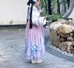 妮莎倍兒漢服女童秋冬款兒童古裝拜年服冬季國風(fēng)女孩古風(fēng)裙子 紫色 150 曬單實(shí)拍圖