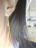 中國黃金（CHINA GOLD）黃金耳環(huán)女士足金耳飾星星流蘇耳線(xiàn)新年情人節禮物送女友老婆 足金耳線(xiàn)（金重約2g） 曬單實(shí)拍圖