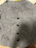 三彩2025秋季新款miu系蝴蝶結針織衫V領(lǐng)短款套頭衫小個(gè)子M 花灰色 M 160/84A 曬單實(shí)拍圖