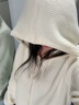 香影連帽拉鏈針織開(kāi)衫女2026春季新款氣質(zhì)慵懶米色長(cháng)袖毛衣外套 米色 M 曬單實(shí)拍圖