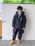 鴨鴨兒童羽絨服男童女童中大童長(cháng)款加厚初中生加絨外套 黑色 130 曬單實(shí)拍圖