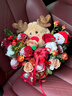 愛(ài)里圣誕節花束圣誕鮮花平安夜平安果圣誕蘋(píng)果草莓花束圣誕樹(shù)花店送花 玫瑰平安果玩偶混搭花束+圣誕天窗手提袋 曬單實(shí)拍圖
