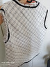 PORTS寶姿女裝春夏新款無(wú)袖圓領(lǐng)奶白色格子上衣LM8B071MFQ090 奶白色格子 S 4 曬單實(shí)拍圖