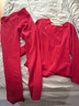 夢(mèng)特嬌騏驥紅馬年本命年保暖內衣套裝女羊絨蠶絲德絨男士秋衣秋褲線(xiàn)衣褲 女無(wú)痕套裝*1+內褲*1+襪子*2 L 曬單實(shí)拍圖