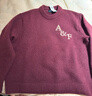 Abercrombie & Fitch【經(jīng)典LOGO】美式絨感保暖套頭毛衣針織衫25秋冬男裝120-5181 酒紅色 L (180/108A) 曬單實(shí)拍圖