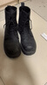 啄木鳥(niǎo)馬丁靴男款英倫風(fēng)黑色高幫皮鞋2025新款中幫機車(chē)靴子男生增高皮靴 黑色 42 曬單實(shí)拍圖