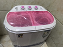 小鴨迷你洗衣機半自動(dòng)雙桶雙缸嬰兒寶寶兒童內衣褲清洗瀝水甩干家電電器洗衣桶洗衣服機 半自動(dòng)【藍光洗護+不銹鋼內桶】粉色 曬單實(shí)拍圖