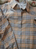 MUJI女式 法蘭絨 襯衫領(lǐng)長(cháng)袖襯衫  暗黃色格紋 M 曬單實(shí)拍圖