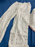 眠島夏季三件套睡衣女純棉紗布甜美刺繡帶胸墊短袖家居服套裝 愛(ài)心白 M (158-165cm 115斤以?xún)? 曬單實(shí)拍圖