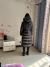 高梵黑金鵝絨服女王3.0十格長(cháng)款亮面加厚蓄熱女士羽絨服 黑色 M  曬單實(shí)拍圖