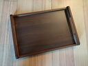 提手托盤(pán)長(cháng)方形竹木制托盤(pán)茶室干泡盤(pán)茶托盤(pán)咖啡店甜品托盤(pán)收納盤(pán) 【40*28*5cm】?jì)捎檬痔嵬斜P(pán) 曬單實(shí)拍圖