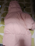 鴨鴨兒童羽絨服冬季新款男女童一衣兩穿短款學(xué)生中大童裝加厚外套HR 粉色 130 曬單實(shí)拍圖