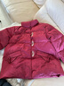 雪中飛羽絨服女25冬季短款寬松保暖外套媽媽裝90絨送長(cháng)輩棗紅色XL 曬單實(shí)拍圖