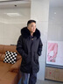 皮爾卡丹（pierre cardin）派克服男皮草中長(cháng)款水貂毛內膽狐貍毛領(lǐng)可拆卸貂皮大衣冬新款外套 過(guò)膝款黑色外殼黑色水貂毛內膽 3XL 133-150斤 曬單實(shí)拍圖