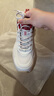 特步星曜老爹鞋男新款情侶厚底減震耐磨增高舒適百搭情侶休閑鞋運動(dòng)鞋 白塵灰/赫洋紅【男款】 41 曬單實(shí)拍圖