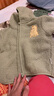 舒貝怡兒童外套男女童嬰兒衣服春秋款寶寶童裝保暖開(kāi)衫帶帽上衣綠色100 曬單實(shí)拍圖