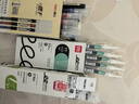 得力（deli）速干按動(dòng)中性筆 雙球珠ST筆頭 0.5mm學(xué)生中性筆刷題筆考試筆 雙核芯黑色5支/盒S08-E5 曬單實(shí)拍圖