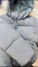黑冰25秋冬新款女羽絨服短款活帽700+蓬鴨絨保暖活帽外套 F8955MJ 鐵灰 M 曬單實(shí)拍圖