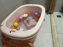 LDVEP德國品牌折疊兒童泡澡桶小孩子可坐全身洗澡桶寶寶浴桶嬰兒洗澡盆 綠色感溫款+中號【64*45*33】 曬單實(shí)拍圖