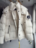 三彩【防水易打理】2025冬新款羽絨服90白鴨絨防風(fēng)連帽M 米白色 S 155/80A 曬單實(shí)拍圖