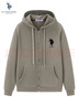 U.S. POLO ASSN.保羅衛衣男春秋長(cháng)袖T恤上衣休閑打底衫衛衣連帽外套 卡其 L  曬單實(shí)拍圖