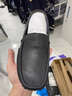 公牛世家男鞋新款男士真皮豆豆鞋輕便軟底休閑皮鞋男透氣一腳蹬駕車(chē)鞋子男 黑色 41 碼數偏小 曬單實(shí)拍圖