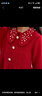 小豬班納女童毛衣冬季2026新年兒童紅色拜年服中大童冬裝針織衫洋氣連衣裙 翻領(lǐng)毛衣連衣裙/紅 120 曬單實(shí)拍圖